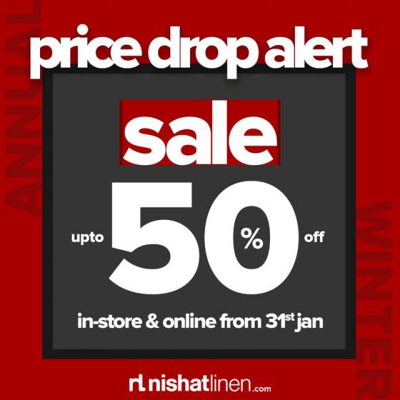 Nishat Linen annual winter sale! up to 50 OFF on everything from 31st